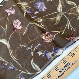 100% Silk Oblong Floral Scarf